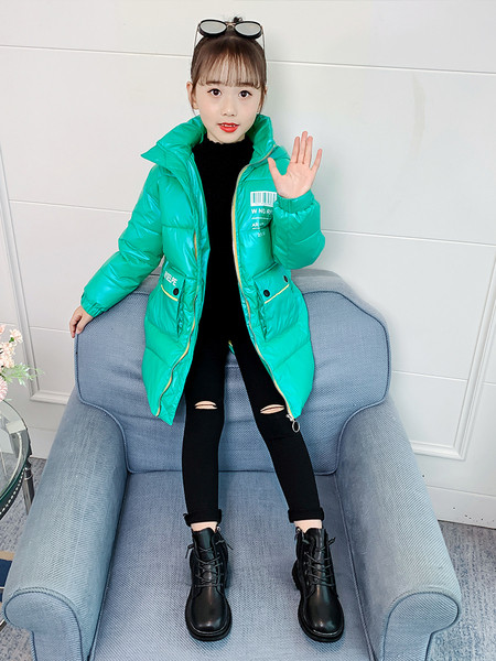 Talvine laste kapuutsiga pikk jope