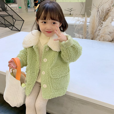 Sügis-talvine taskuga sulemantel tüdrukutele