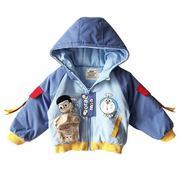 Παιδικό χειμερινό μπουφάν με απλικέ χρώμα κατάλληλο για αγόρια