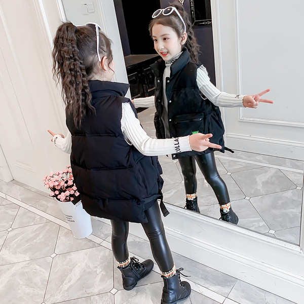 Παιδικό γιλέκο για κορίτσια με κουμπιά και τσέπες