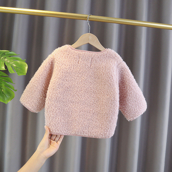 Μοντέρνο παιδικό μπουφάν με κλασικό γιακά για κορίτσια