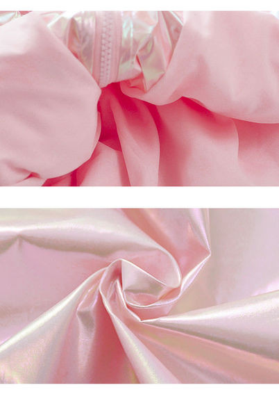 Παιδικό μπουφάν άνοιξη-φθινόπωρο με γυαλιστερό εφέ για κορίτσια