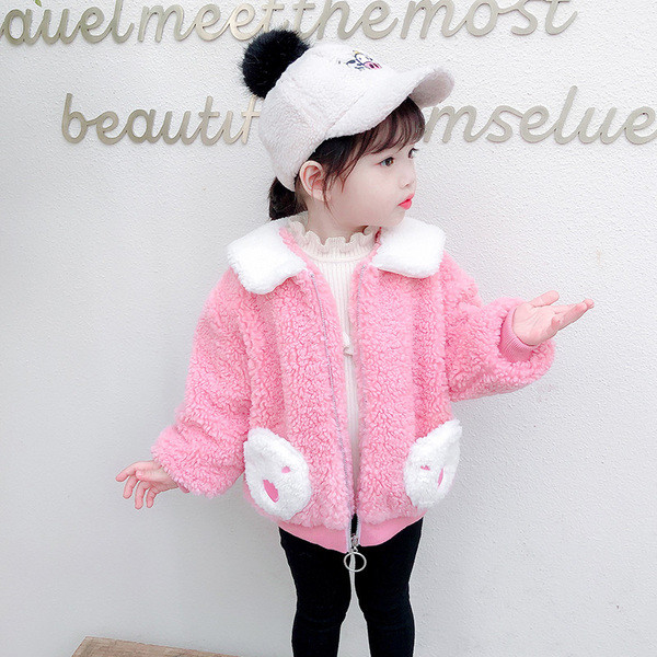 Sügisene kaeluse ja lukuga laste jope tüdrukutele