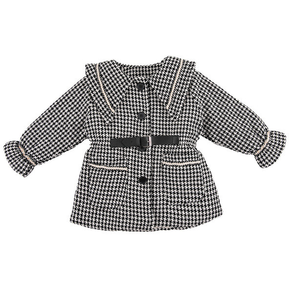 Laste ruuduline nööpidega mantel tüdrukutele