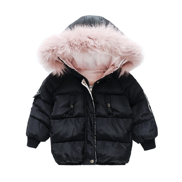 Χειμερινό μπουφάν ζεστό με κουκούλα και γούνα - μοντέλο unisex