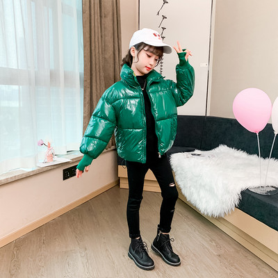 Παιδικό χειμερινό μπουφάν με επιγραφή - για κορίτσια