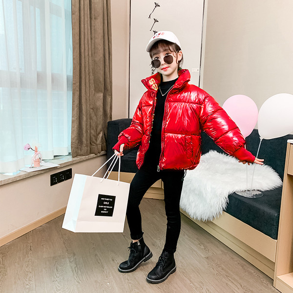 Παιδικό χειμερινό μπουφάν με επιγραφή - για κορίτσια