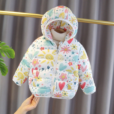 Νέο μοντέλο παιδικού μπουφάν με κουκούλα και απλικέ λαγουδάκι