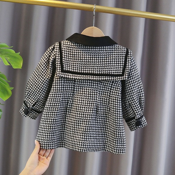 Uus mudel ümara kaelusega laste ruuduline jakk