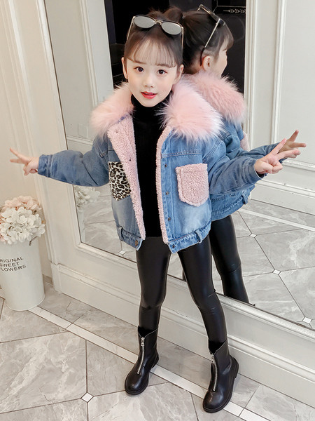 Pehme voodriga laste sügis-talvine teksajakk