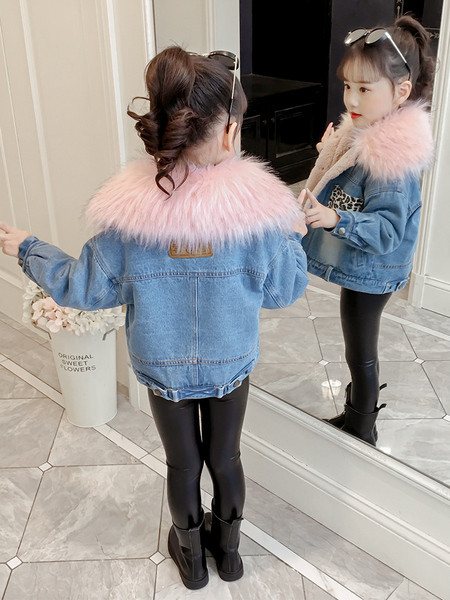 Pehme voodriga laste sügis-talvine teksajakk