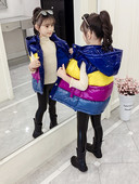 Moodne laste värviline kapuutsiga vest