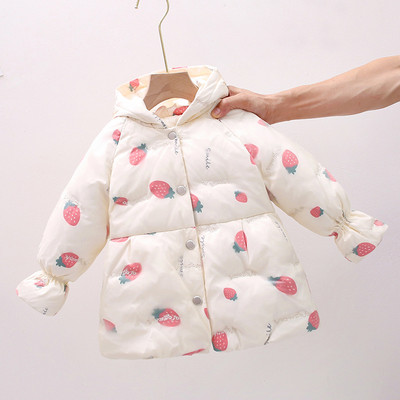 Καθημερινό παιδικό μπουφάν για κορίτσια με κουκούλα και διαφορετικά σχέδια