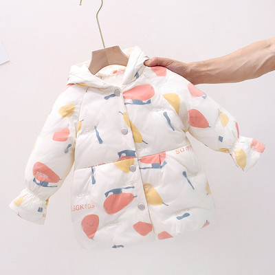 Καθημερινό παιδικό μπουφάν για κορίτσια με κουκούλα και διαφορετικά σχέδια