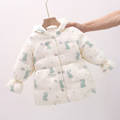 Καθημερινό παιδικό μπουφάν για κορίτσια με κουκούλα και διαφορετικά σχέδια