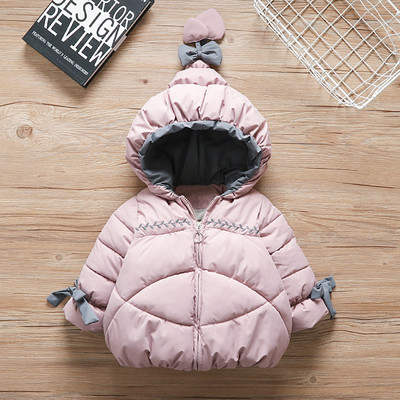 Uus mudel laste jope - tüdrukutele kapuutsiga ja paelaga