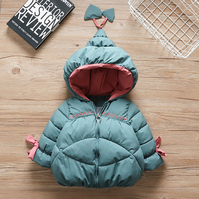 Uus mudel laste jope - tüdrukutele kapuutsiga ja paelaga