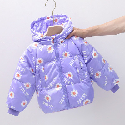 Lillemotiivide ja -kirjadega talvine lastejope tüdrukutele