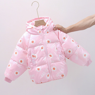 Lillemotiivide ja -kirjadega talvine lastejope tüdrukutele