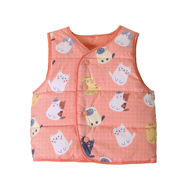 Παιδικό γιλέκο για αγόρια ή κορίτσια με κουμπιά και χρωματιστό μοτίβο