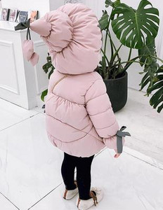 Talvine polsterdatud paeltega jope tüdrukutele