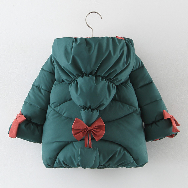 Talvine polsterdatud paeltega jope tüdrukutele