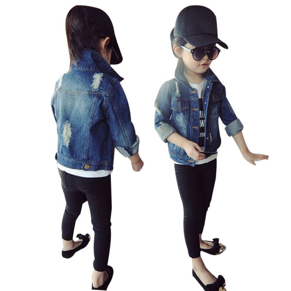 Uue mudeli kevad-sügis teksajakk tüdrukutele