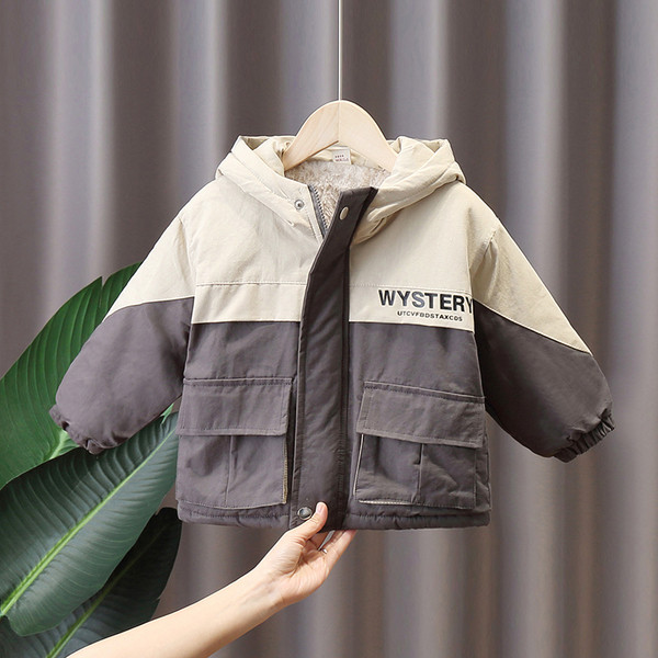 Dječja ležerna jakna za dječake s kapuljačom i džepovima