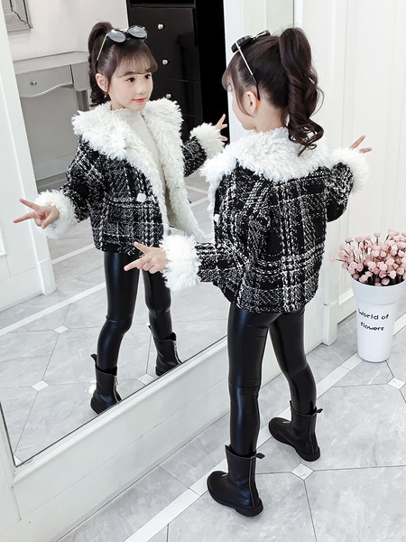 Pehme sulevoodriga talvine lastejope - tüdrukutele