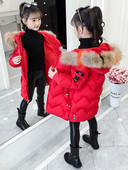 Talvine laste pikk sulekraega jakk