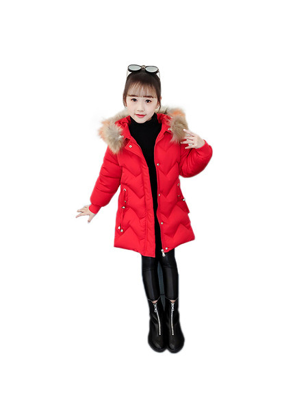 Talvine laste pikk sulekraega jakk