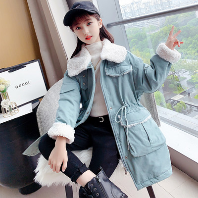 Pehme voodriga laste jope tüdrukutele - parka tüüpi