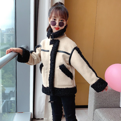 Laste talvejope tüdrukutele udusulgede ja lukuga