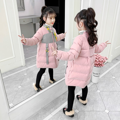 Pikk talvine 3D elemendiga laste jope