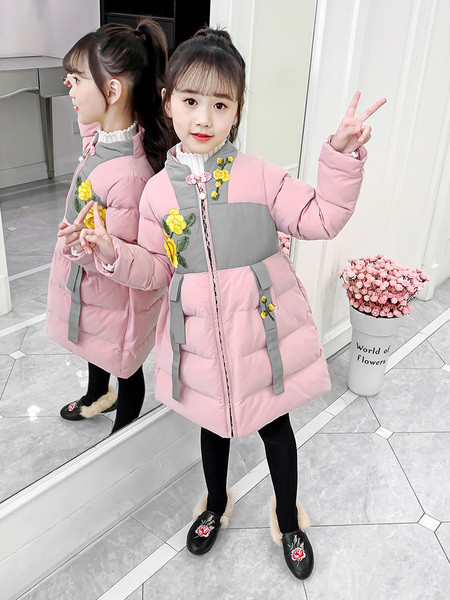 Pikk talvine 3D elemendiga laste jope