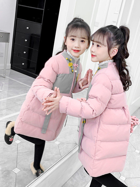 Pikk talvine 3D elemendiga laste jope