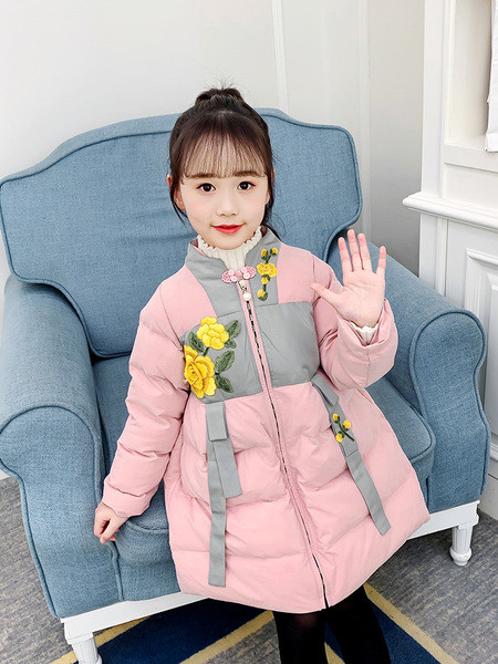 Pikk talvine 3D elemendiga laste jope