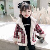 Uus mudel taskutega lastemantel tüdrukutele