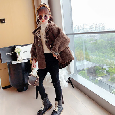 Laste kahepoolne nööpidega sulemantel tüdrukutele