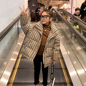 Laste ruuduline talvejope luku ja taskutega