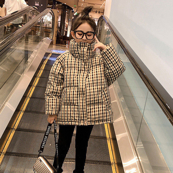 Laste ruuduline talvejope luku ja taskutega