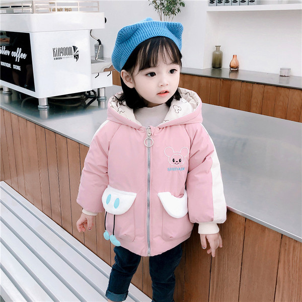 Uut mudelit kahe näoga laste talvejope tüdrukutele