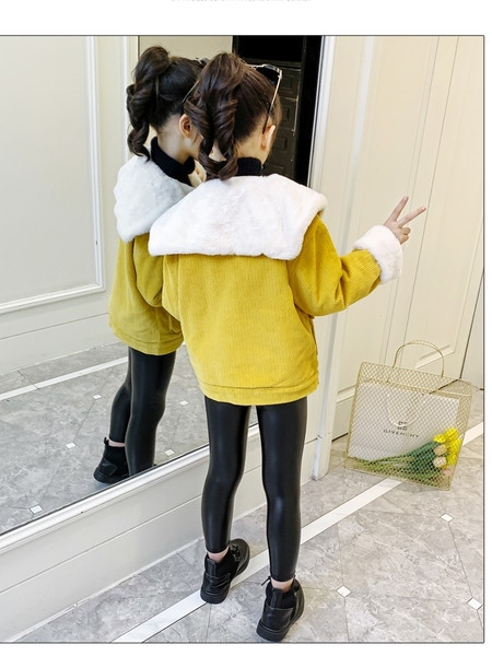 Pehme voodri ja taskutega igapäevane laste jope tüdrukutele