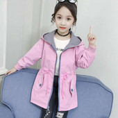 Kevad-sügis jakk vöökohal sidemetega tüdrukutele