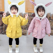 3D elementidega laste vabaaja jope tüdrukutele