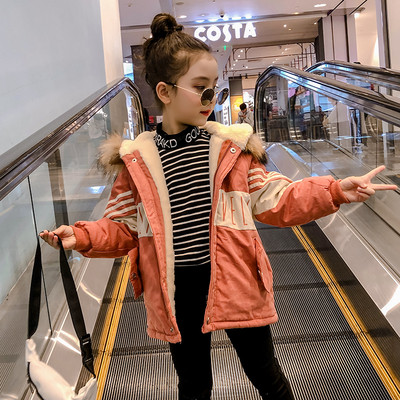 Pehme voodriga ja kapuutsiga laste jope tüdrukutele