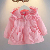 Laste lokkide ja lukuga jope tüdrukutele