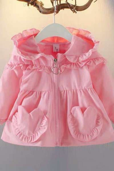 Laste lokkide ja lukuga jope tüdrukutele