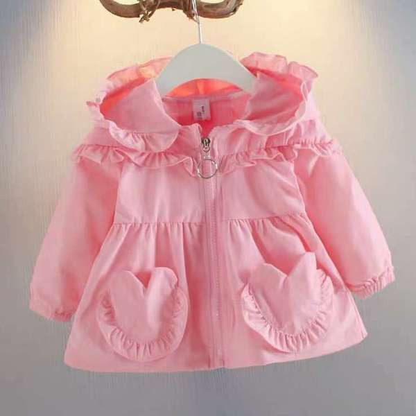 Laste lokkide ja lukuga jope tüdrukutele