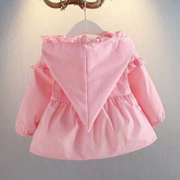 Laste lokkide ja lukuga jope tüdrukutele